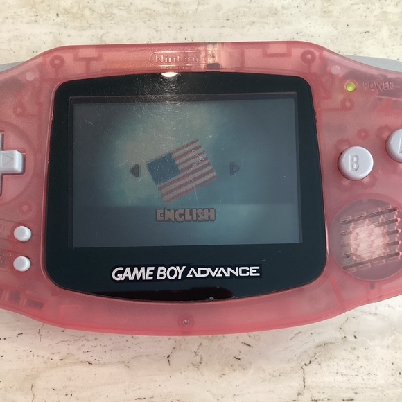 Nintendo Gameboy Advance Console Clear Pink Fuchsia Game Boy Game & Case GBA - Picture 4 of 16